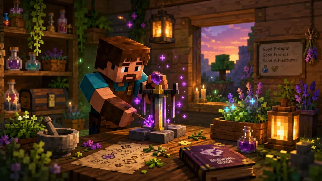 How to Craft a Brewing Stand Minecraft